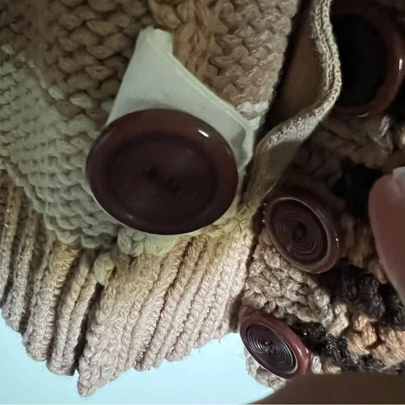 Anthropologie Sparrow Beige Striped Cardigan Size Small - Picture 10 of 10